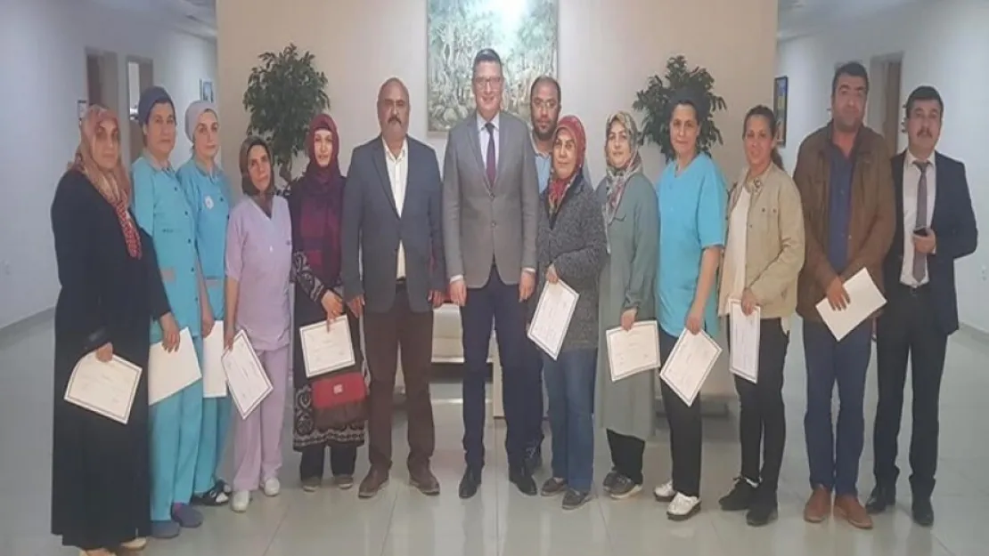 Başarılı Hastane Personellerine Teşekkür Belgesi