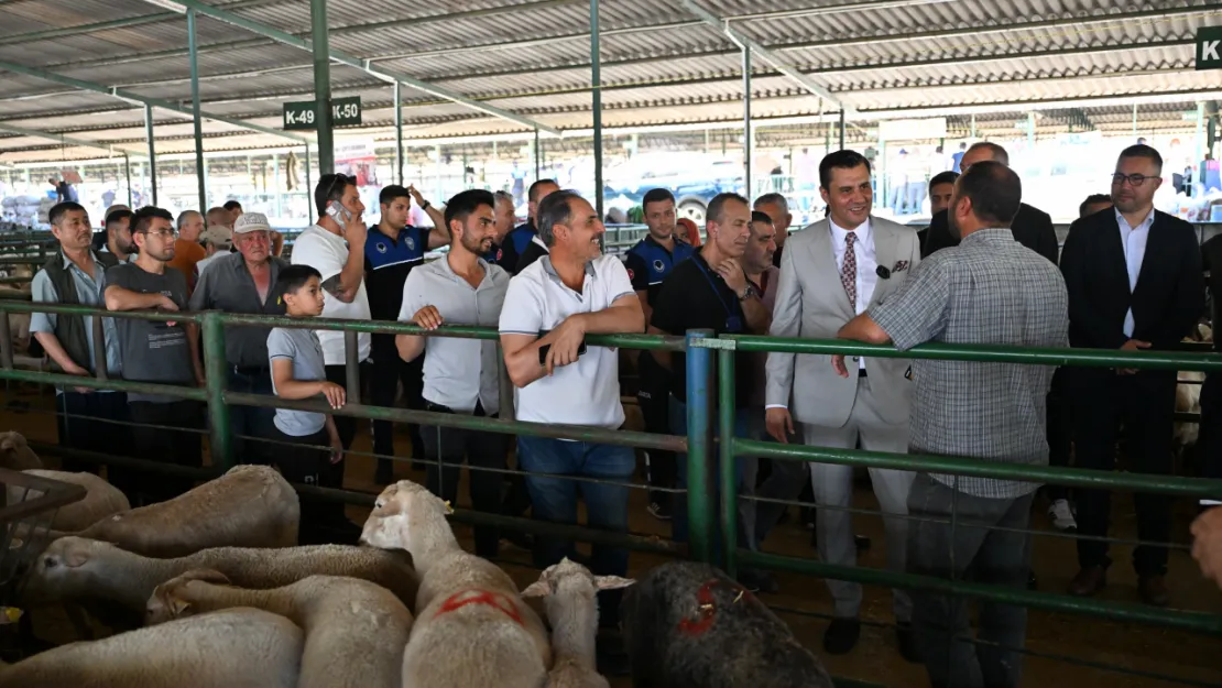 Başkan Zeyrek Canlı Hayvan Borsası'nı Ziyaret Etti