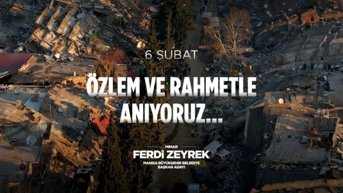 Ferdi Zeyrek, 6 Şubat mesajı: 'Rabbim bir daha böyle acılar yaşatmasın'