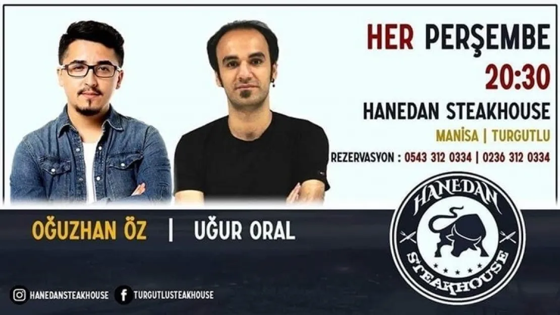 Hanedan Steak Hause'de Her Perşembe Canlı Müzik Keyfini Yaşayın