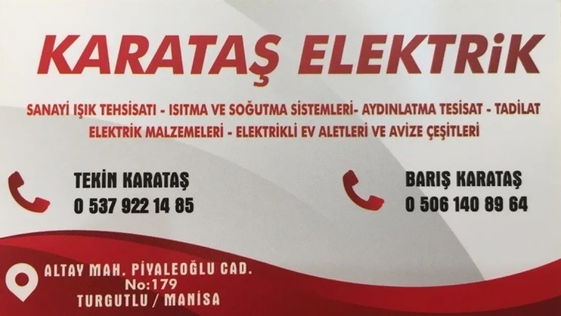 Turgutlu KARATAŞ ELEKTRİK Hizmetinizde