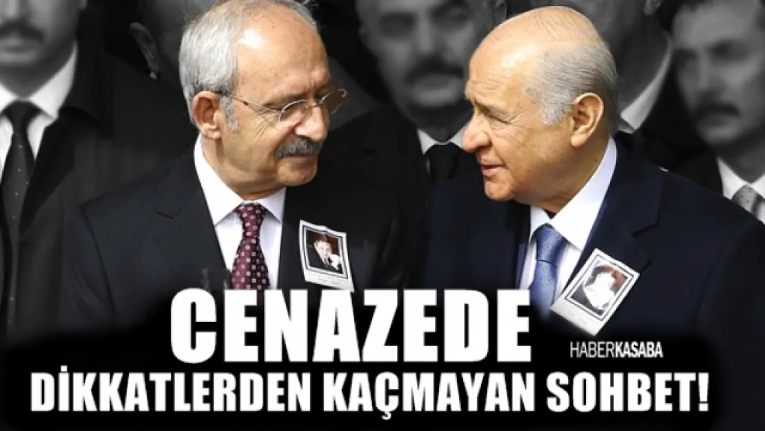 Bölükbaşı'nın cenazesinde ayak üstü dikkatlerden kaçmayan sohbet!