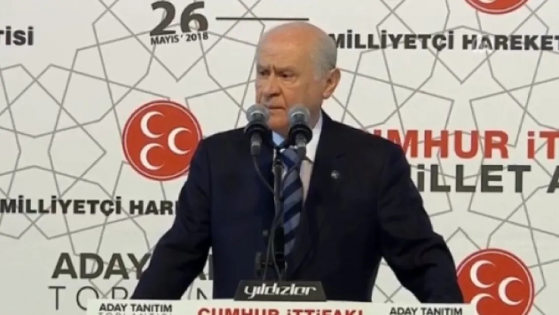 MHP'nin seçim beyannamesini Bahçeli açıkladı