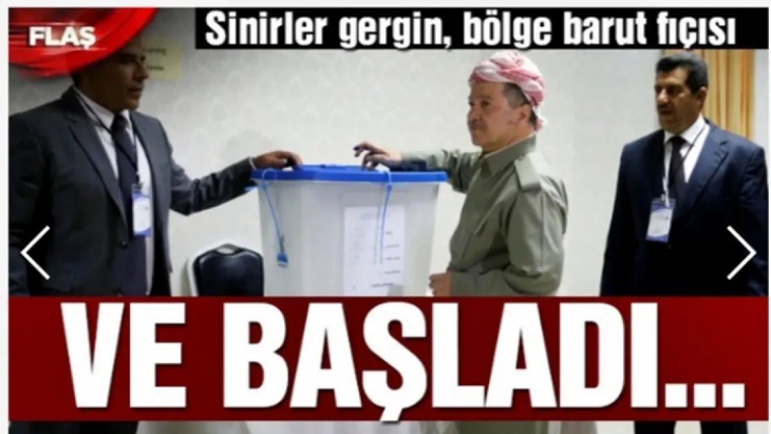 Flaş Gelişme... Kürdistan referandumu başladı!