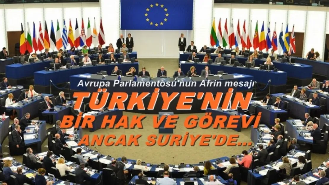 Avrupa Parlamentosu'nun Afrin mesajı