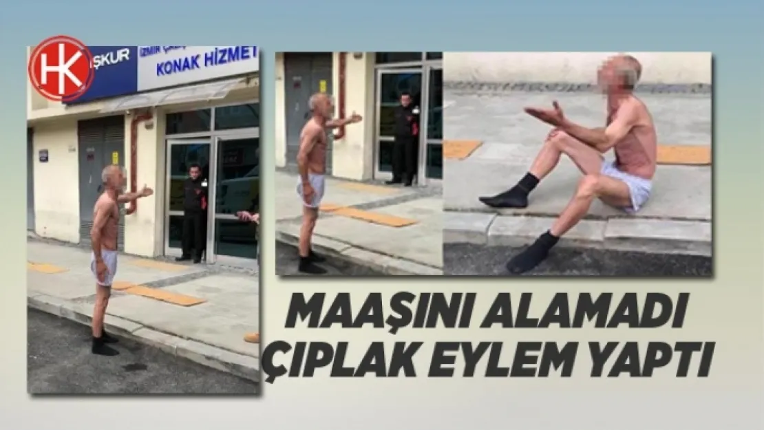 Maaşını alamayınca Meclis önünde çıplak eylem yaptı