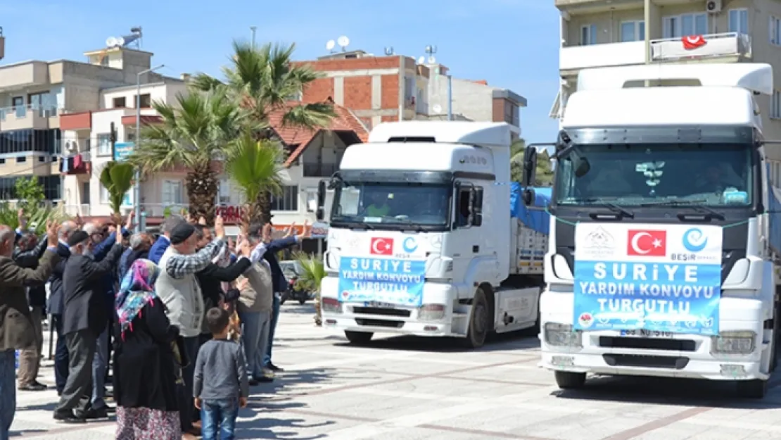 YARDIM TIRLARI TURGUTLU'DAN YOLA ÇIKTI