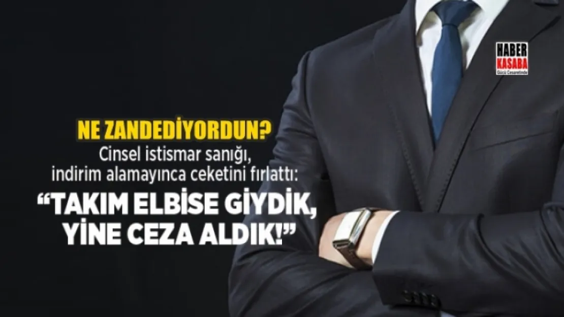 Cinsel istismar sanığının garip hareketi