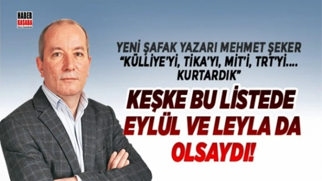 Külliye'yi, TİKA'yı, MİT'i, TRT'yi….. kurtardık