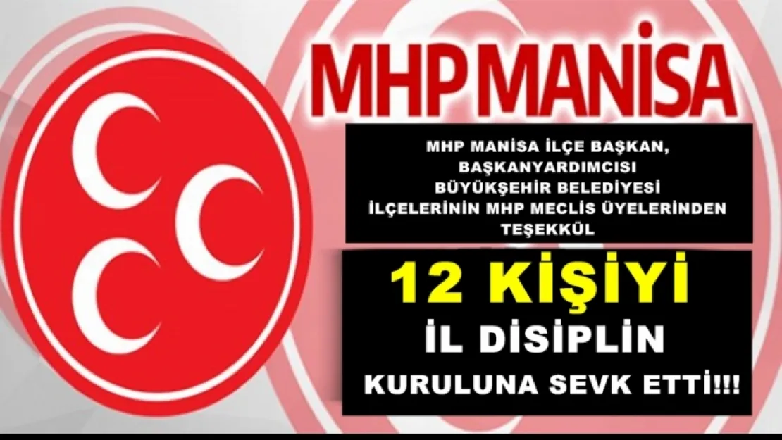 MANİSA İL BAŞKANLIĞI DİSİPLİN SÜRECİNİ BAŞLATTI