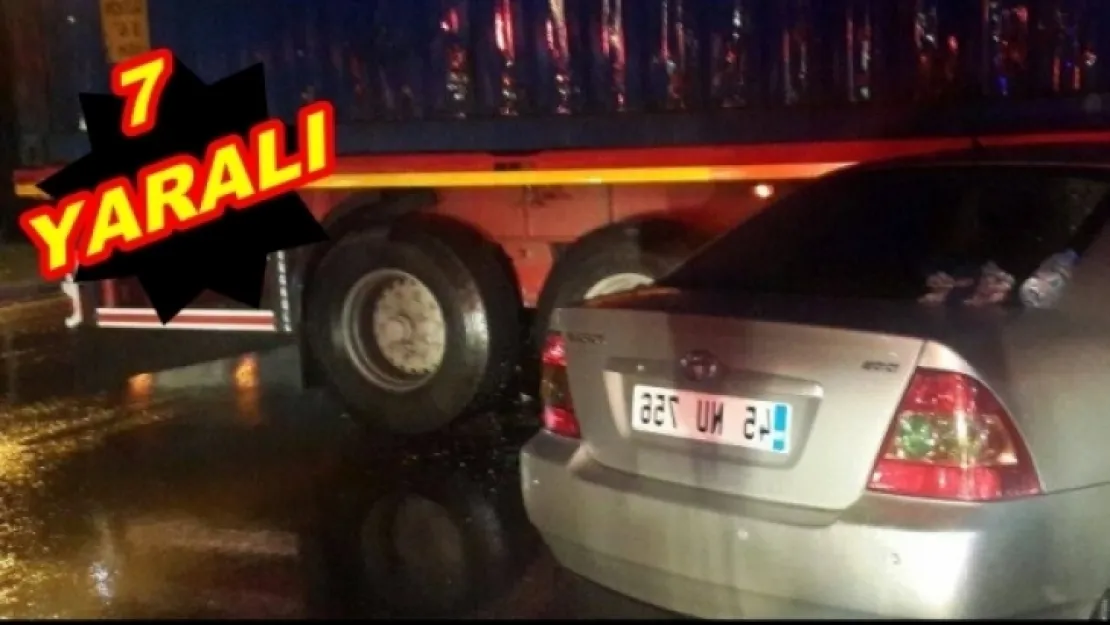 OTOMOBİL TIR'IN ALTINA GİRDİ!