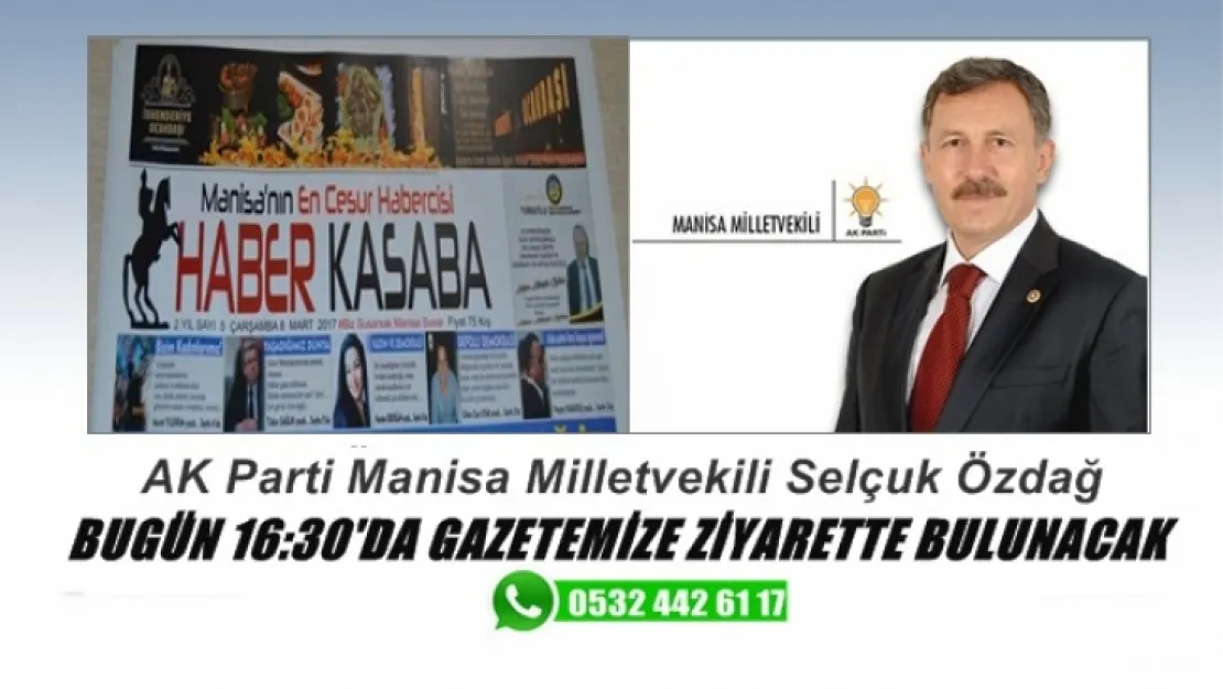 Özdağ bugün saat:16:30'da Gazetemize ziyarette bulunacak