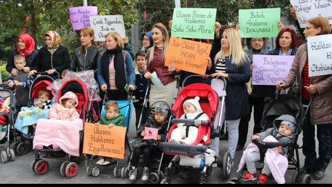 Manisa'da bebek arabaları halk otobüslerine alınmayacak!