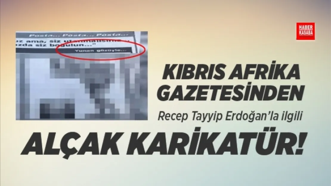 Kuzey Kıbrıs'ta Erdoğan'la ilgili alçak karikatür!