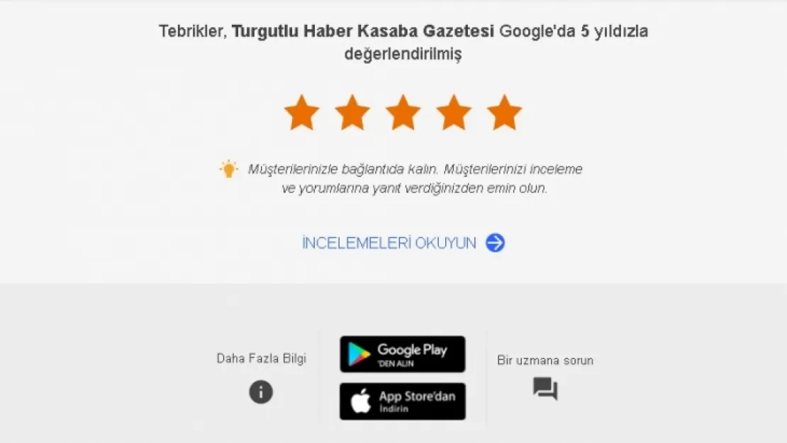 Biz söylemiyoruz Google söylüyor...
