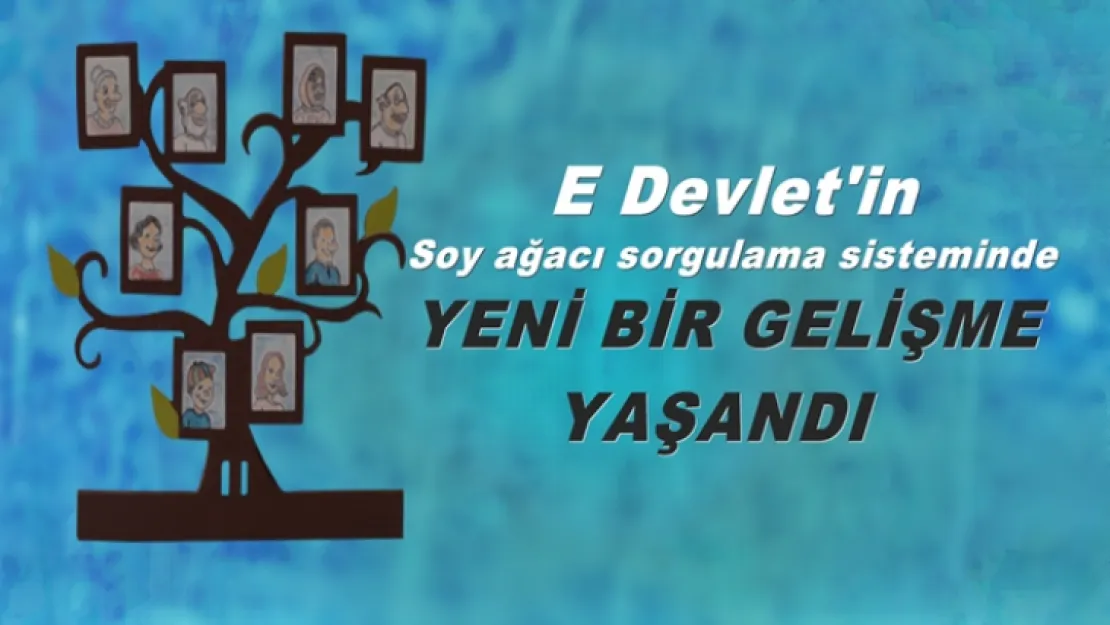 E Devlet'in soy ağacı sorgulama sisteminde yeni gelişme yaşandı