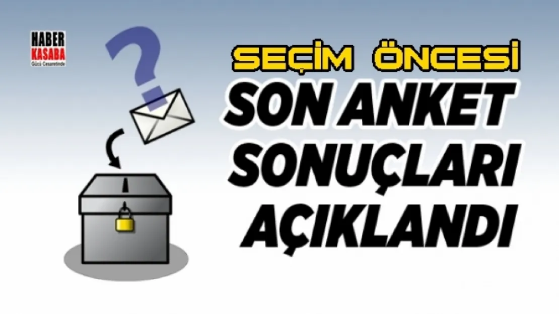 Son anket sonuçlarıda açıklandı