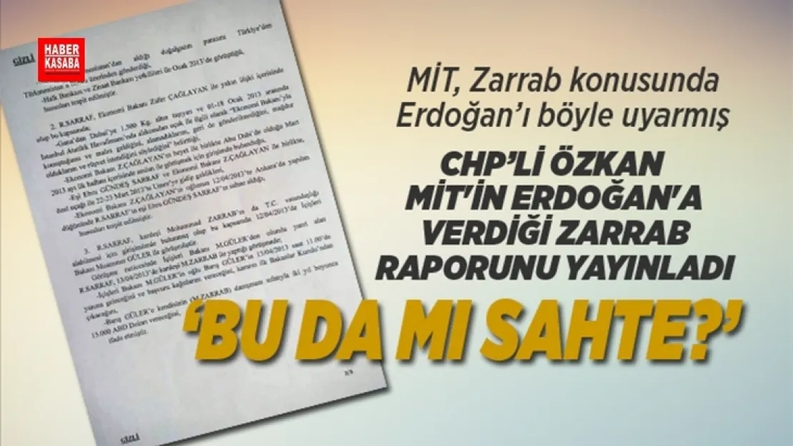 MİT'in Erdoğan'a Verdiği Zarrab Raporu Yayınlandı