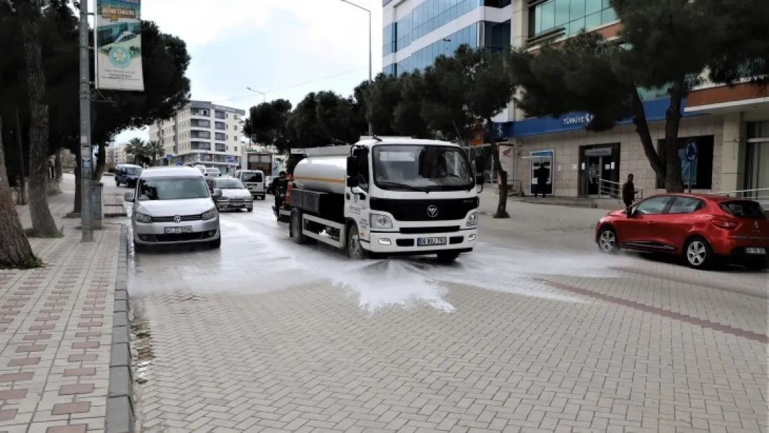 Turgutlu Belediyesinden Ana Caddelere Koronavirüs Önlemi