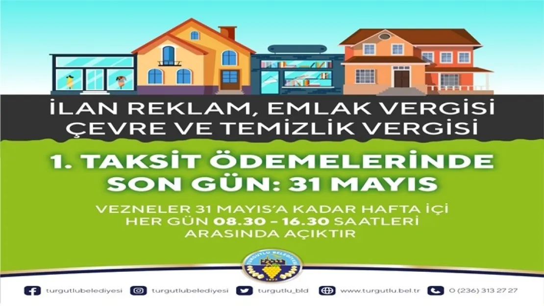 Turgutlu Belediyesinden Vergi Ödeme Kolaylığı