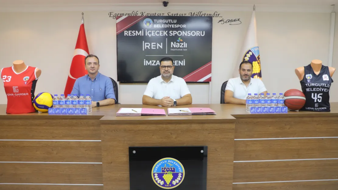 Turgutlu Belediyespor'un İçecek Sponsoru Ren Girişim-Nazlı Su Oldu