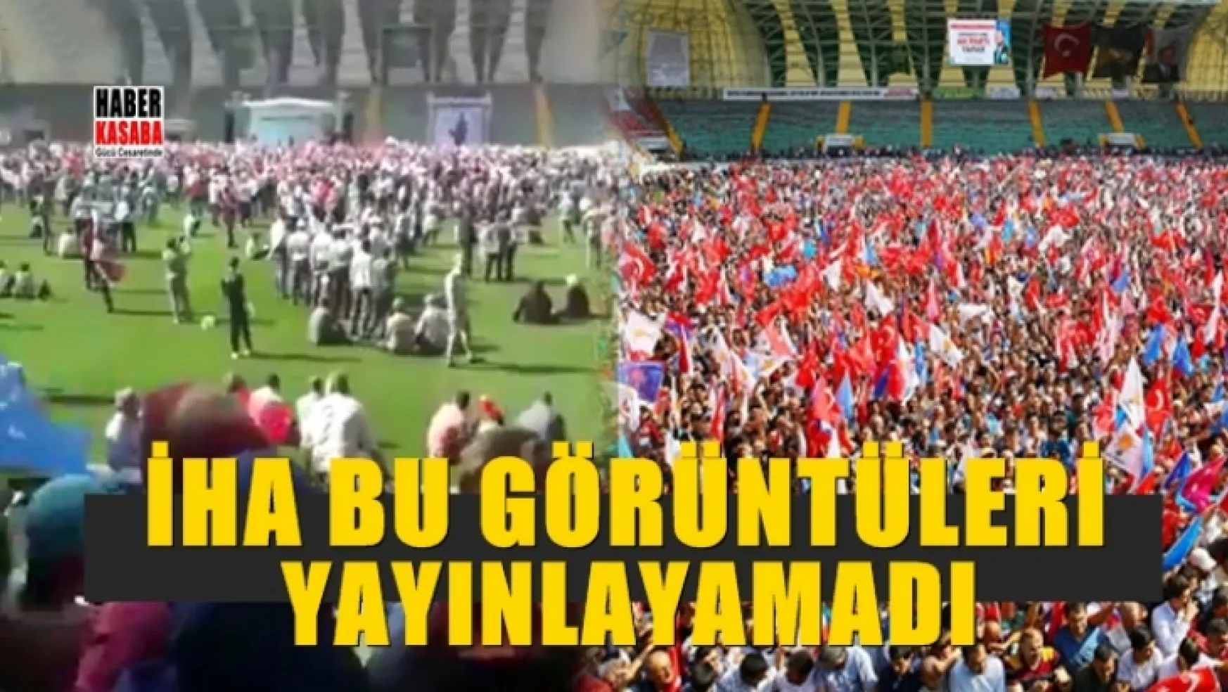 Erdoğan boş stada miting yaptı (Video)