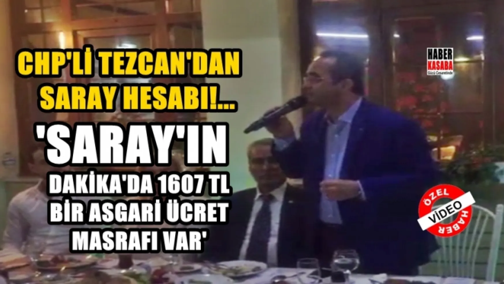 CHP'li Bülent Tezcan'nın Saray hesabı?...