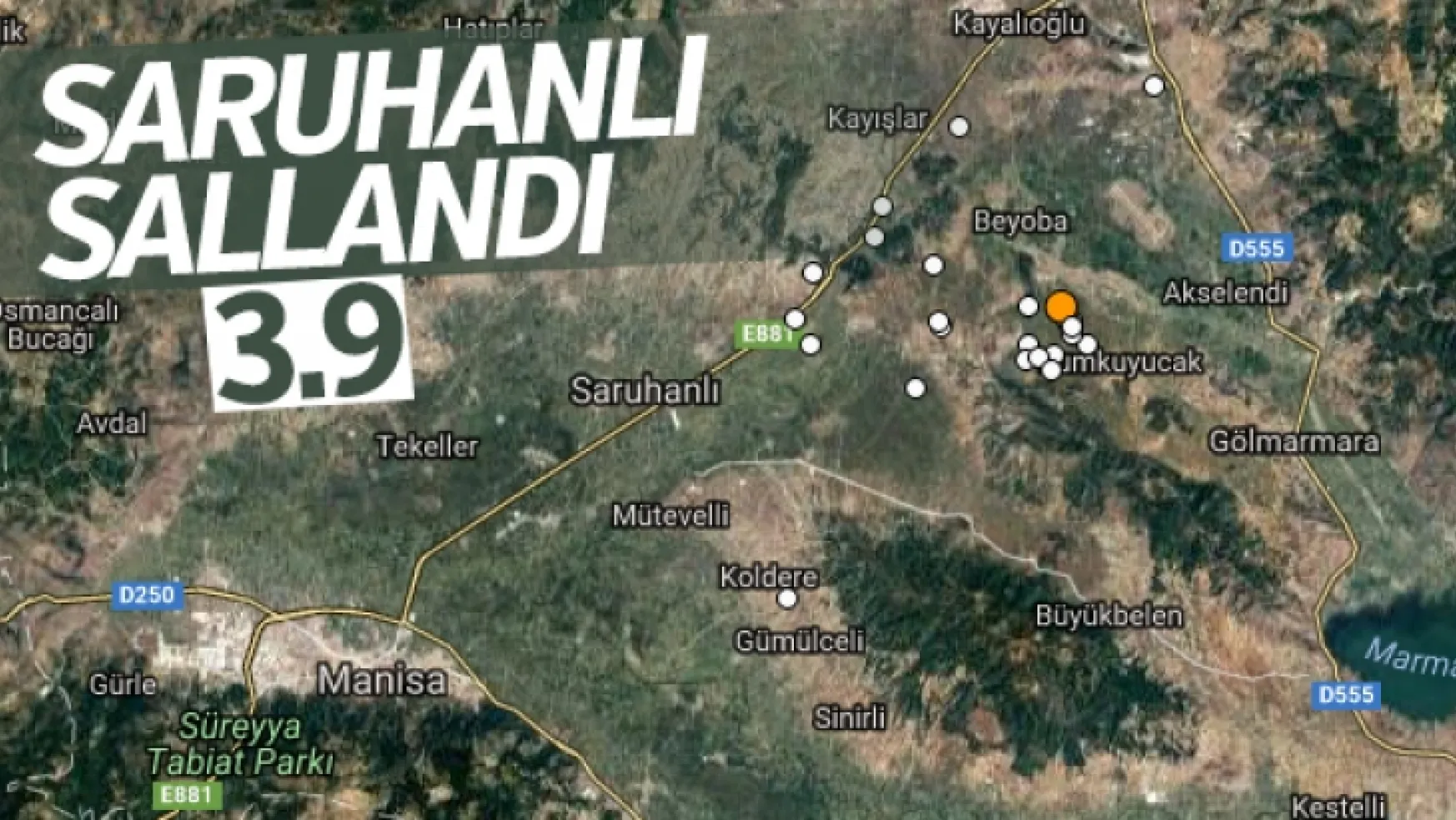 Saruhanlı'da 3.9 şiddetinde deprem
