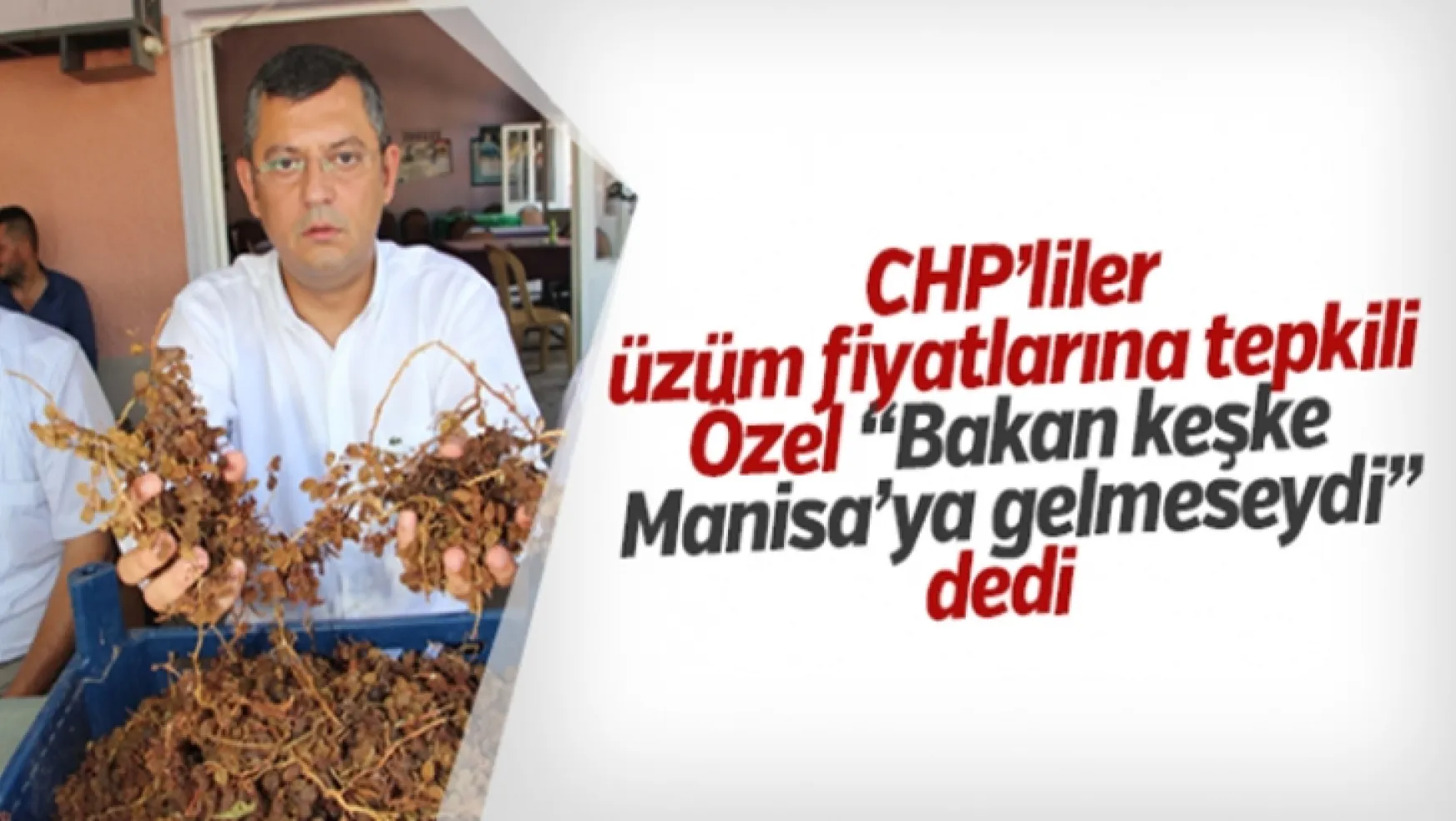 CHP'li Özel'lin, Bakan Fakıbaba'ya kuru üzüm fiyatı tepkisi