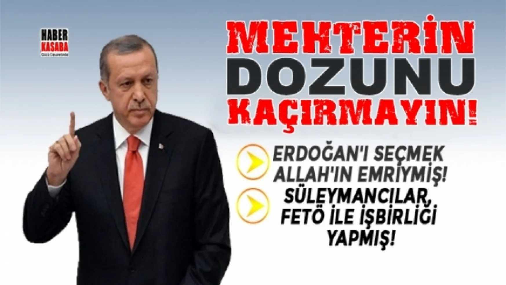 Mehterin dozunu kaçırdı! Erdoğan'ı seçmek Allah'ın emriymiş!