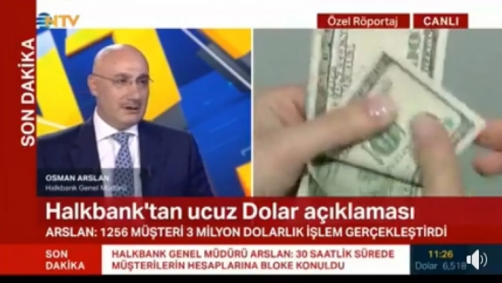 Halkbank Genel Müdürü Arslan: 1763 müşteri 4,6 milyon dolarlık işlem gerçekleştirdi (Hepsi iptal edildi) Dedi