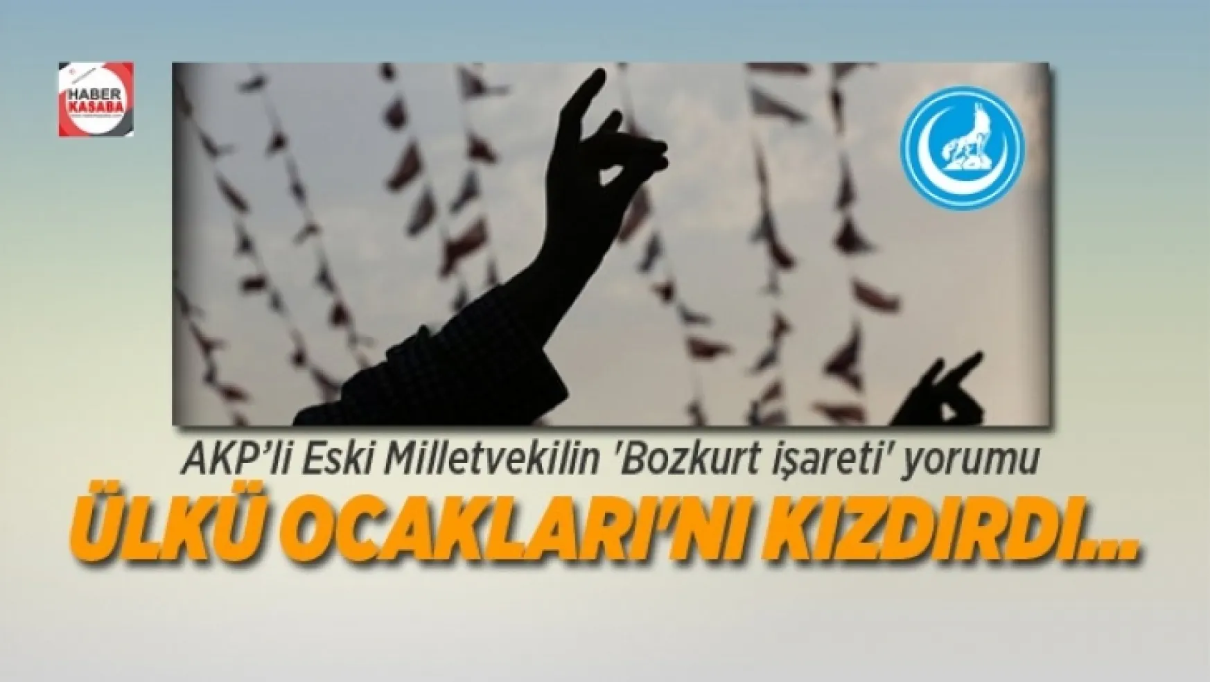 AK Parti'li Eski Milletvekilin 'Bozkurt işareti' yorumuna Ülkü Ocaklarından tepki geldi