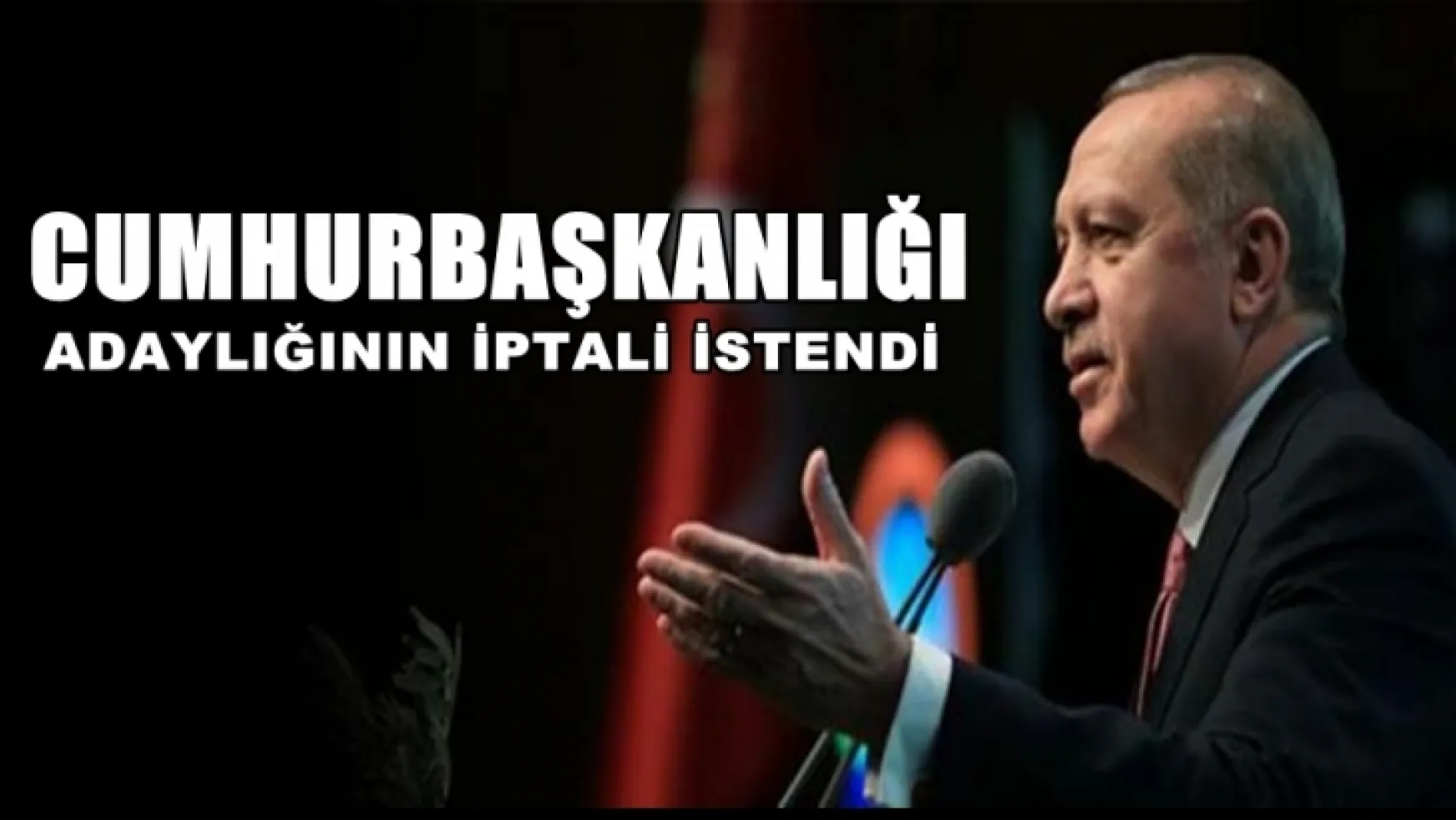 Erdoğan'ın Cumhurbaşkanlığı adaylığı'nın iptaline yönelik başvuru