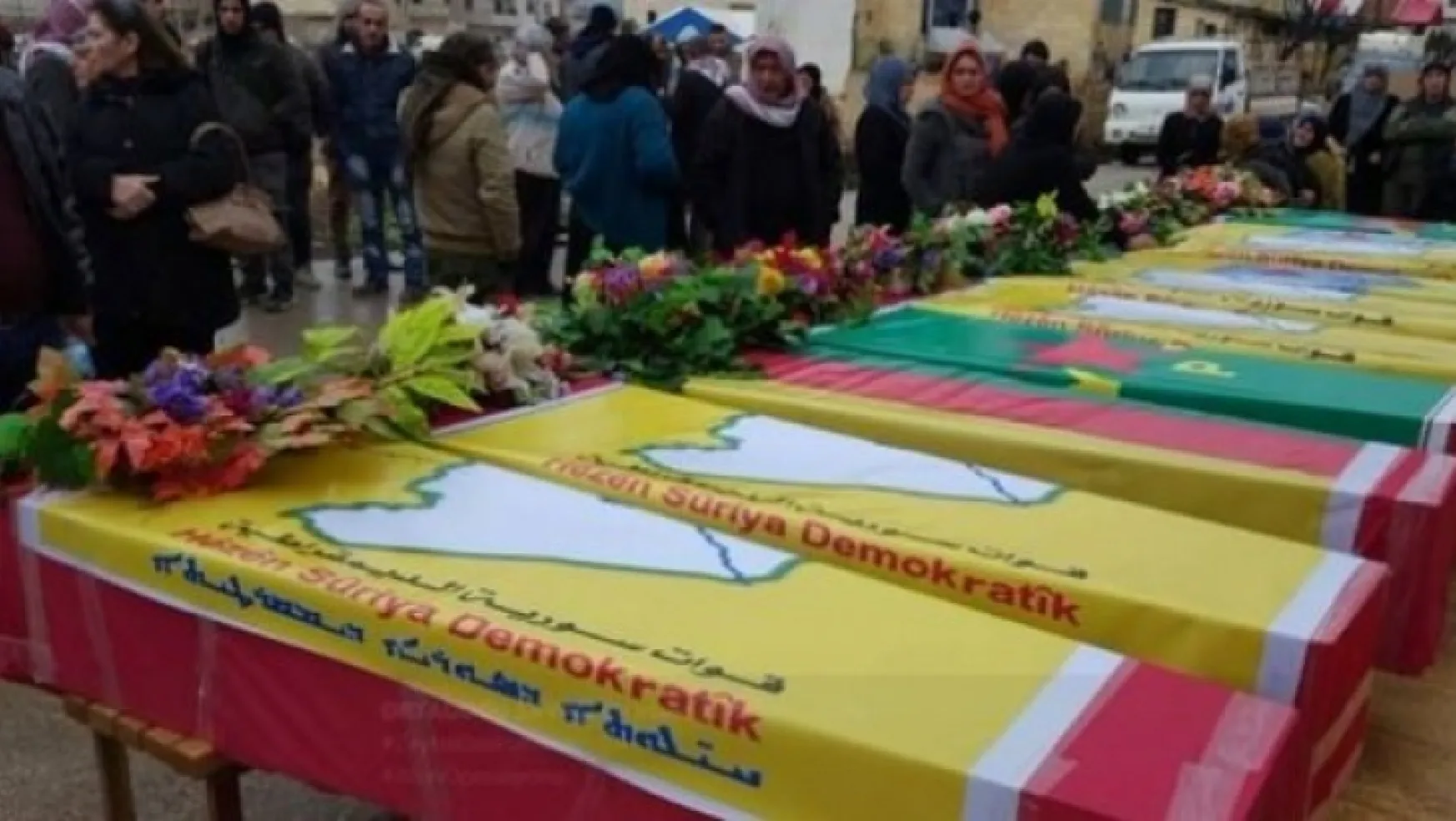 Çok sayıda YPG'li terörist Afrin'de bugün gömüldü