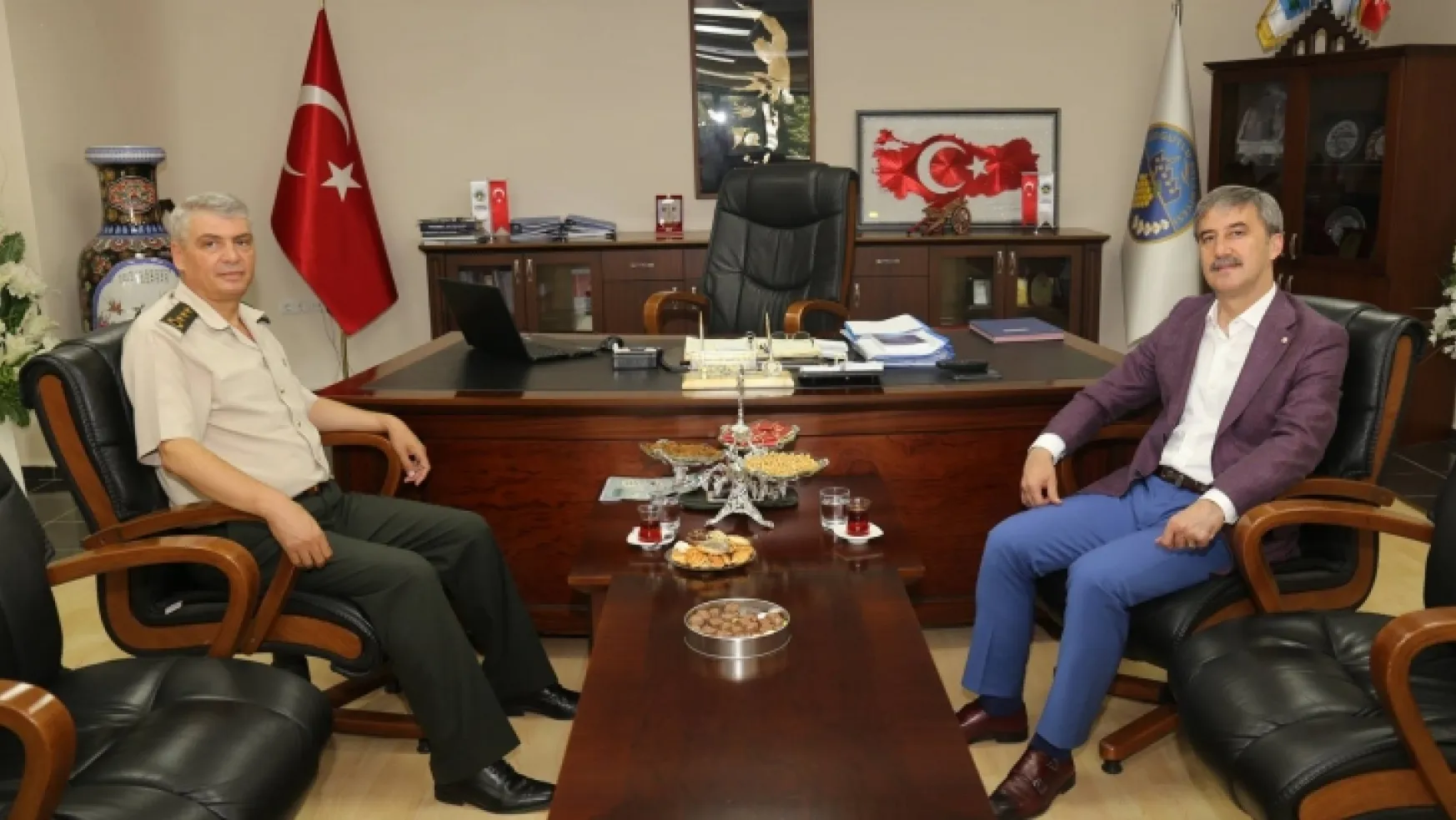 Başkan Şirin'e Albay Peşternik'ten iade-i ziyaret