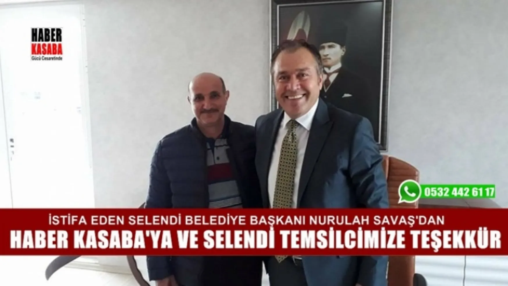 Başkan Savaş'dan gazetemize teşekkür