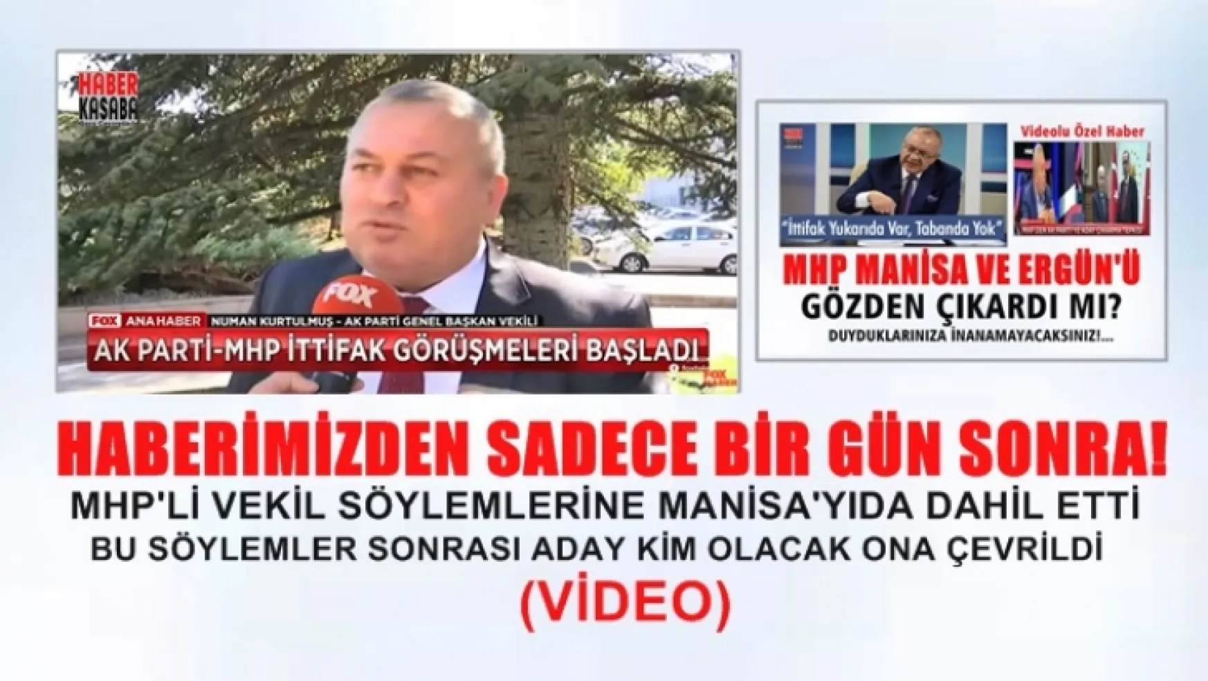 Haberimiz ses getirdi: MHP'li Vekil Manisa'yıda gündeme getirdi (Video)