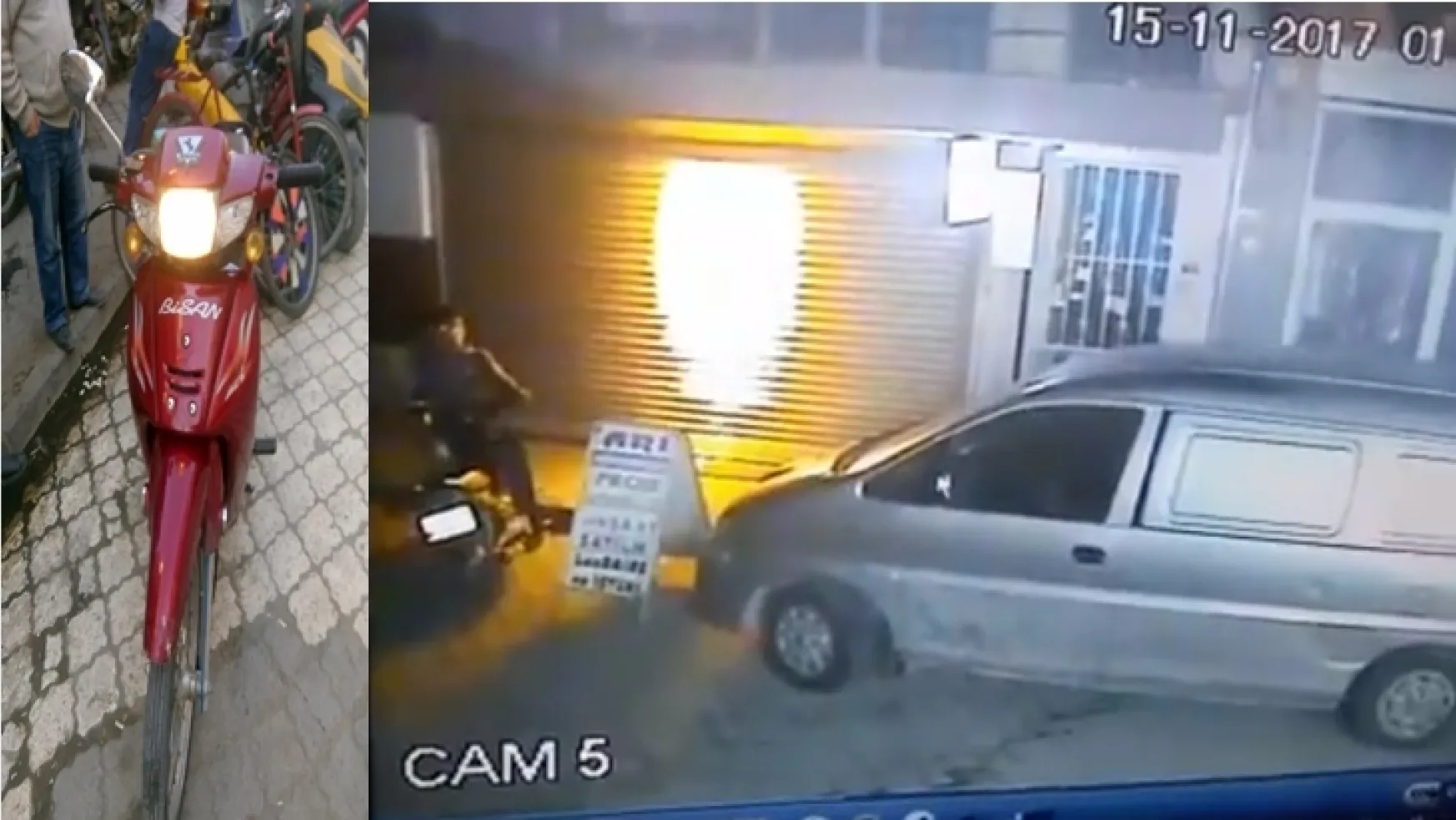 Sondakika…Motosiklet hırsızı kameraya yakalandı (Video)