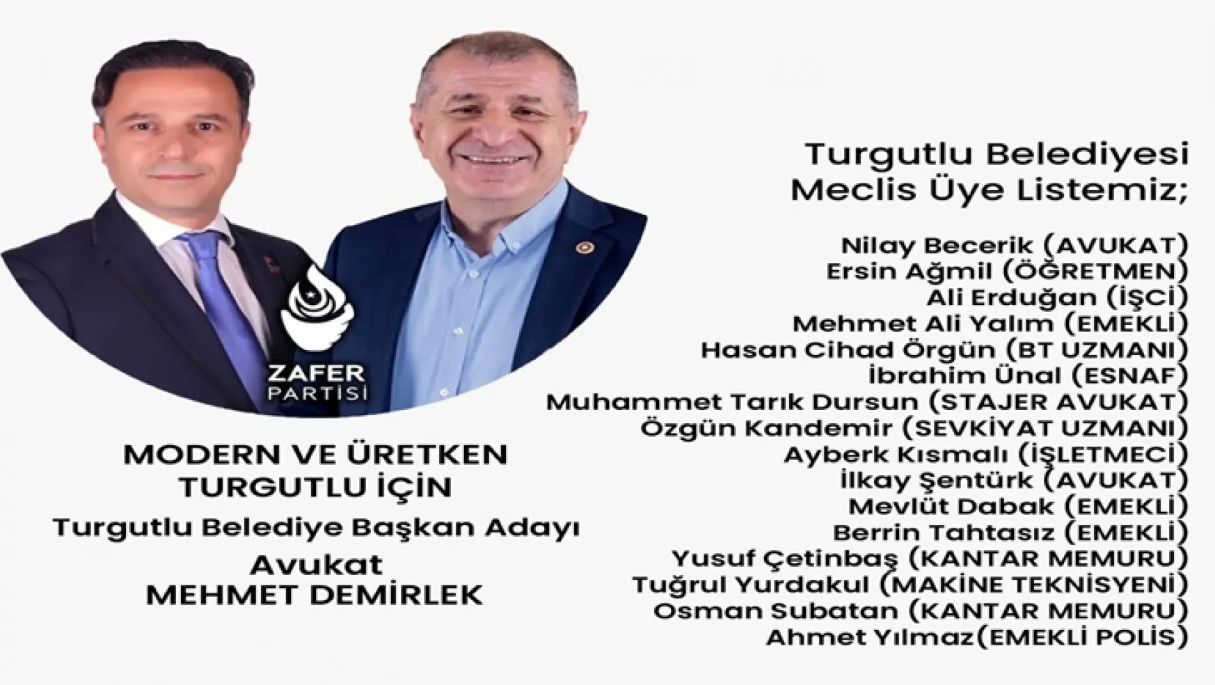 Mehmet Demirlek'in Şehir Meclis Üyeleri Belli Oldu