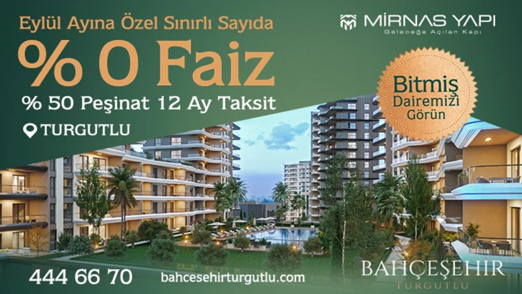 Mirnas Yapı, 1,5 milyar TL yatırımla Bahçeşehir Turgutlu'yu inşa ediyor!