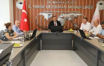 Üzüm Rekolte Tahmin Komisyonu Manisa İl Tarım ve Orman Müdürü Mehmet Karayılan'ın başkanlığında toplandı.