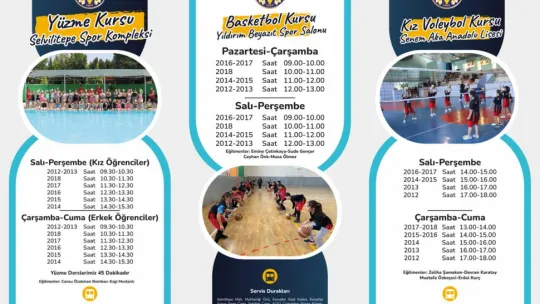 Turgutlu Belediyesi Yaz Spor Okulları ve Kültür Kurslarına Kayıtlar Başladı