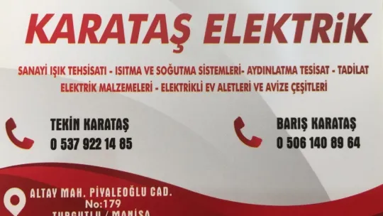 Turgutlu KARATAŞ ELEKTRİK Hizmetinizde