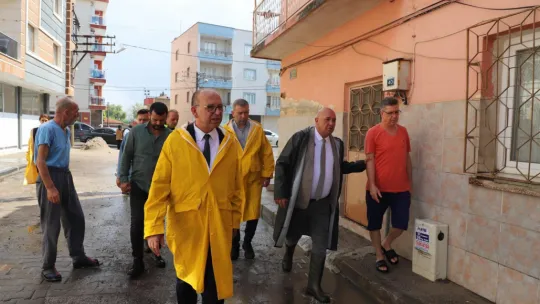 Başkan Çetin Akın ve MASKİ Genel Müdürü Talat Postacı Yağıştan Etkilenen Bölgeleri Yerinde İnceledi