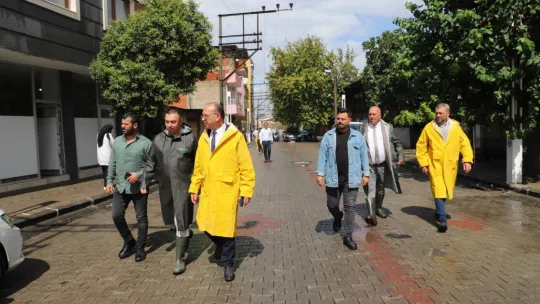 Başkan Çetin Akın ve MASKİ Genel Müdürü Talat Postacı Yağıştan Etkilenen Bölgeleri Yerinde İnceledi