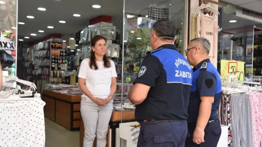Salihli'de Kaldırım İşgali Denetimi Yapıldı