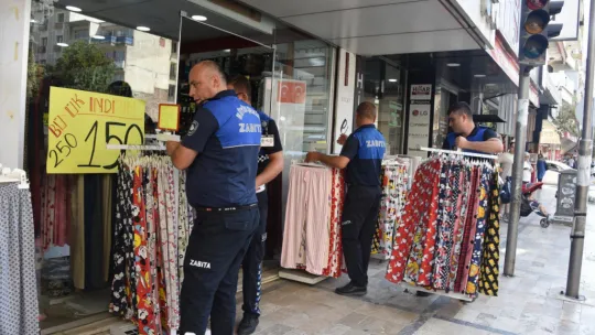 Salihli'de Kaldırım İşgali Denetimi Yapıldı