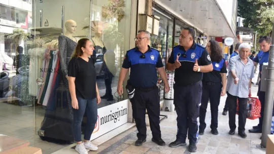 Salihli'de Kaldırım İşgali Denetimi Yapıldı