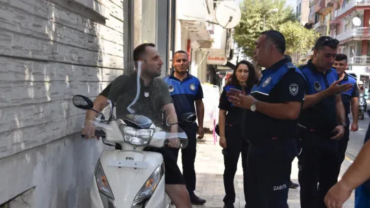 Salihli'de Kaldırım İşgali Denetimi Yapıldı