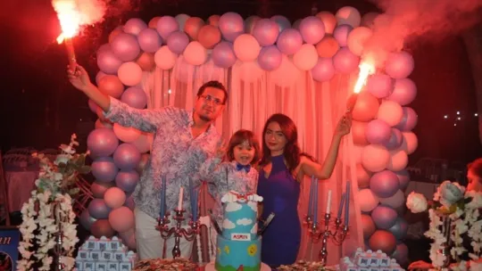 Şebnem ve Umut Samtaş çiftinin biricik oğulları Asrın'nın yeni yaşını kutladı